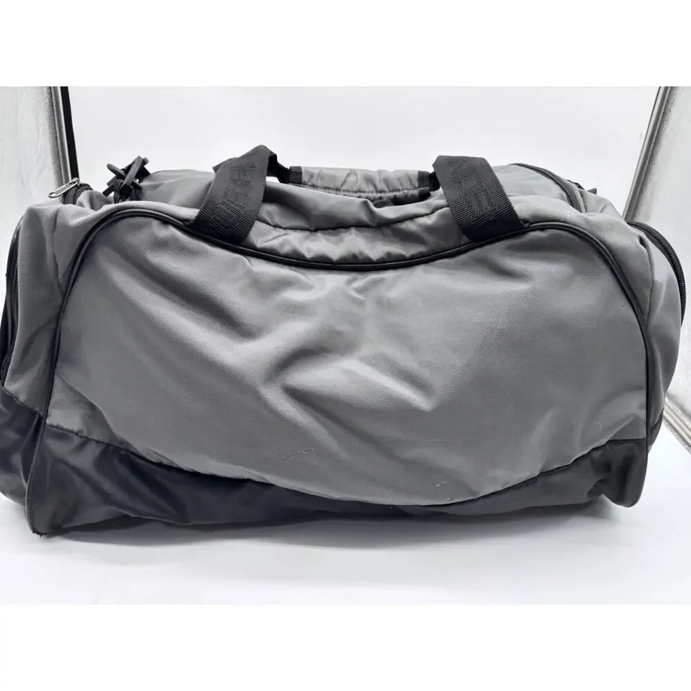 Under Armour Storm Duffel Bag Gym Workout Pockets Shoulder Carry Gray Black